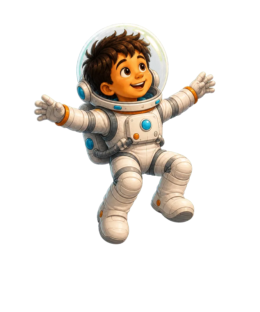 Ari high above the lunar surface