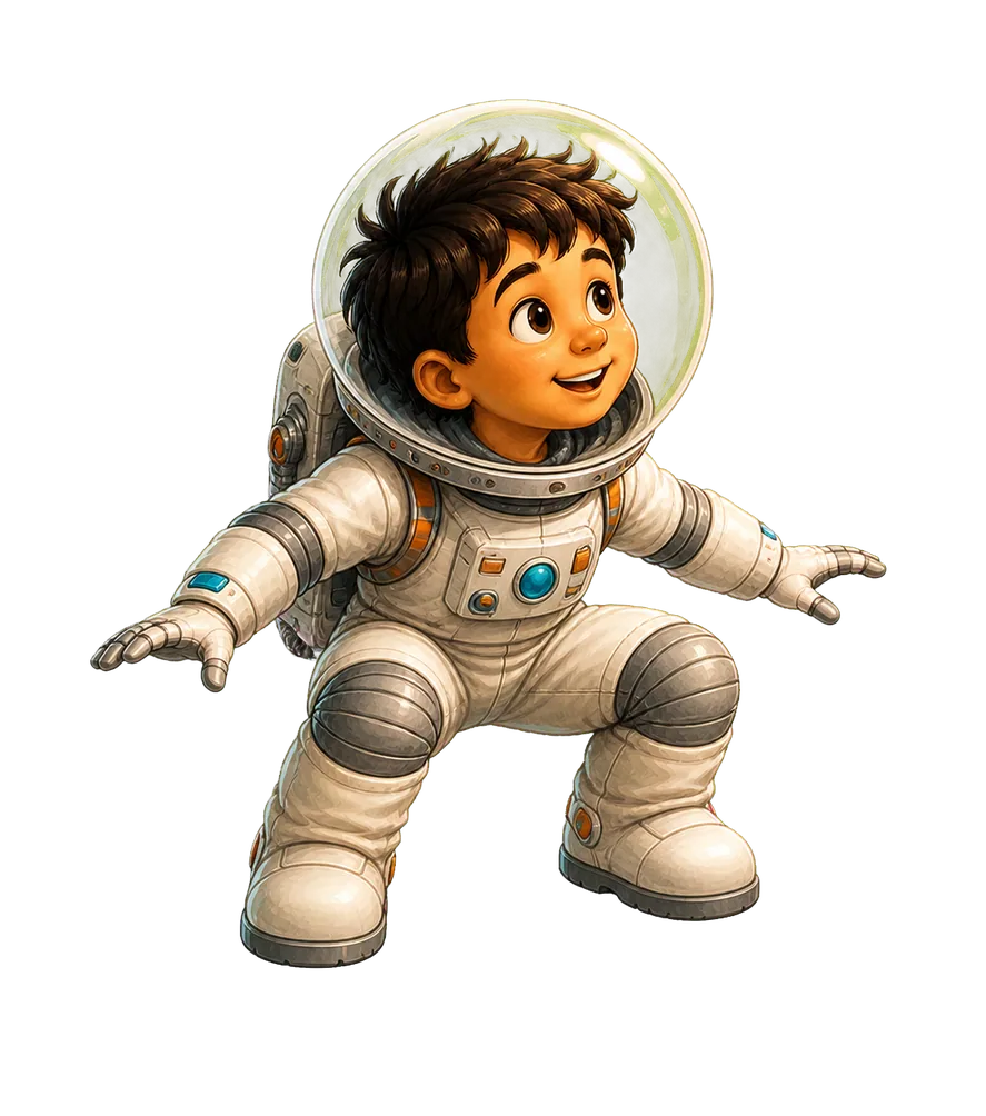 Ari landing in a crouch