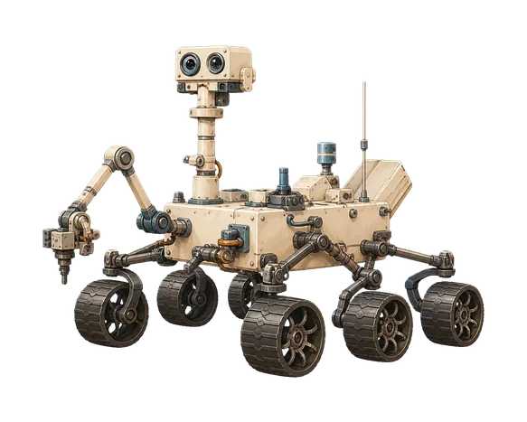 Six-wheeled Mars science rover