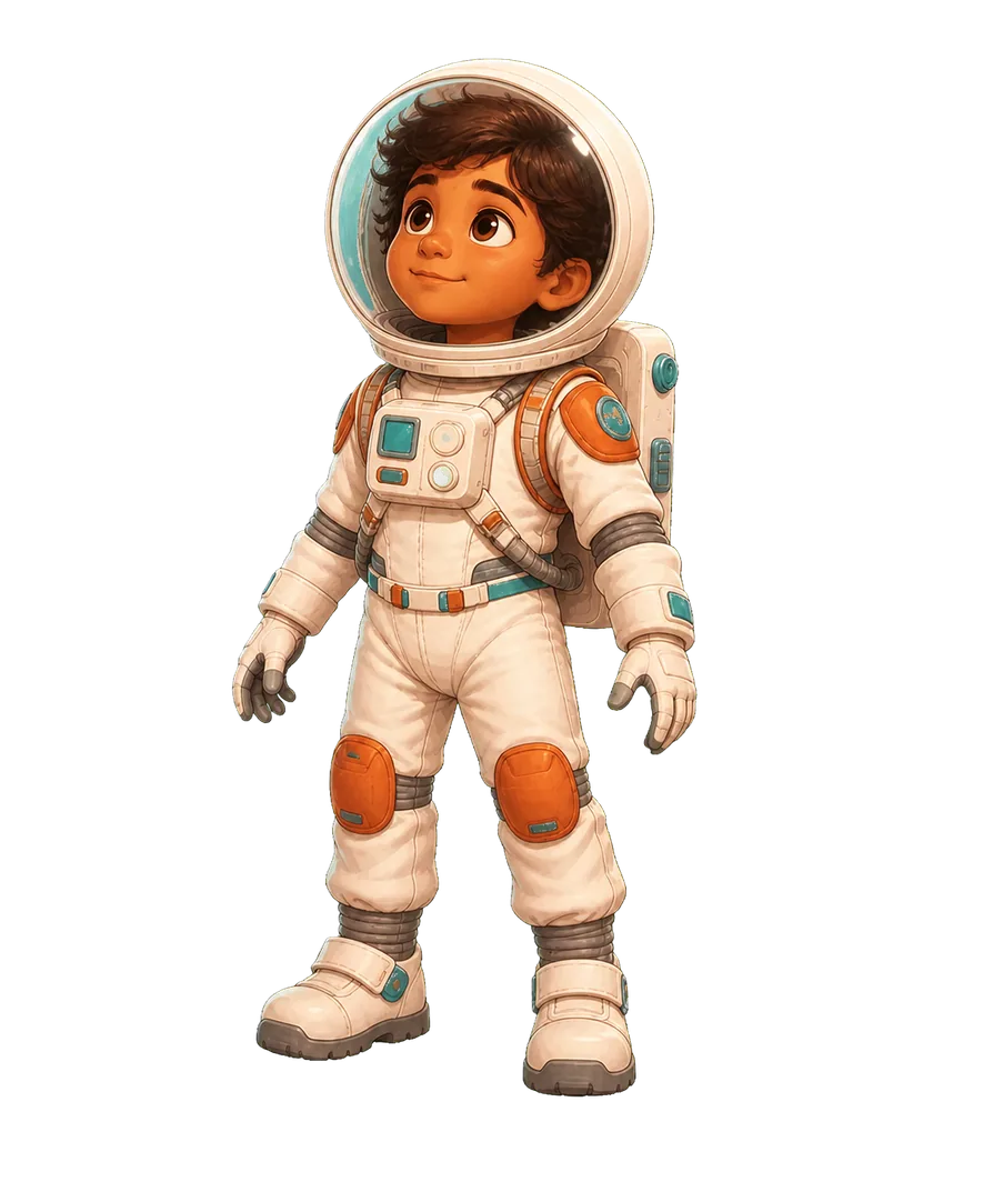 Ari observing the moons