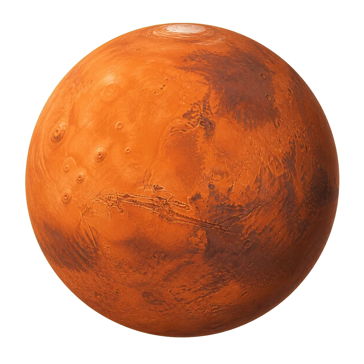 Mars seen from orbit