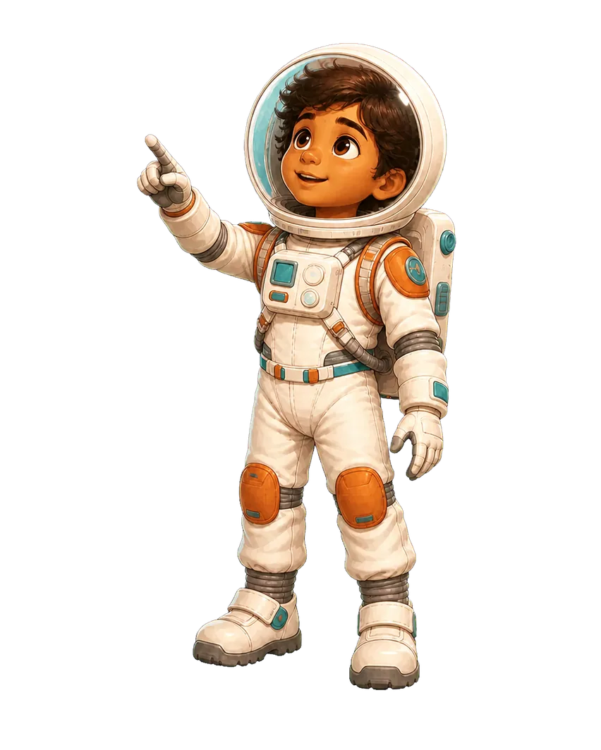 Ari pointing toward Ceres