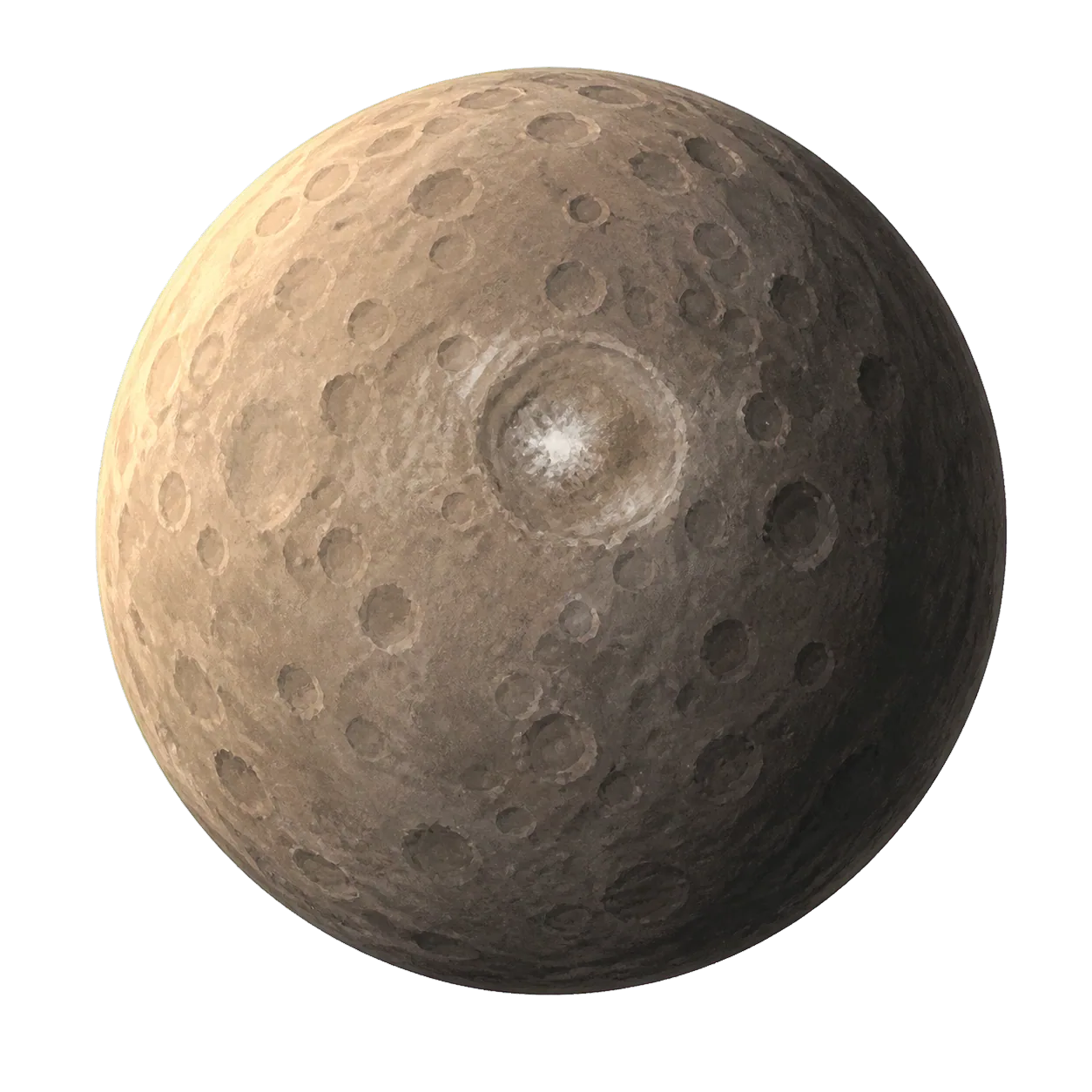 Ceres turned to show Occator crater