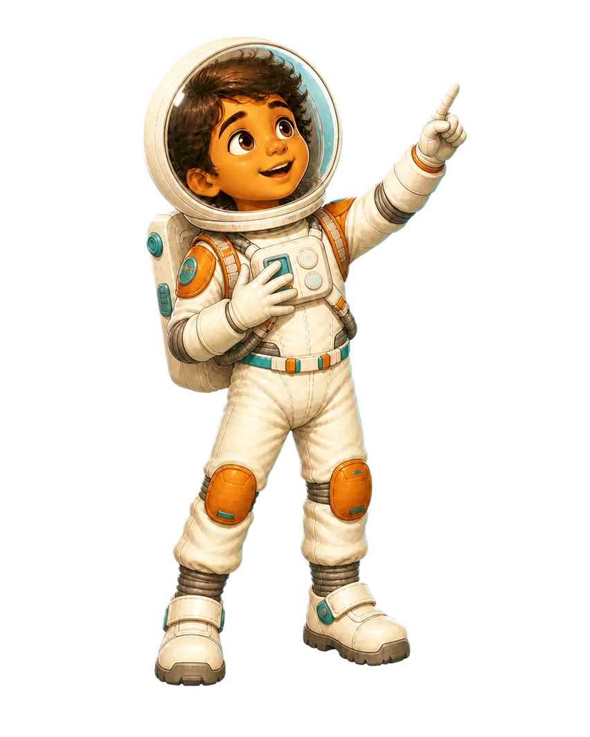 Ari pointing toward Saturn's north pole