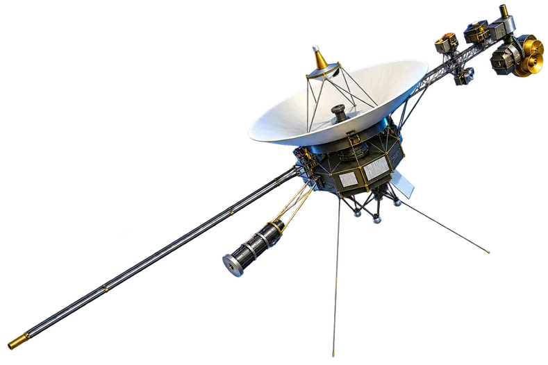 Voyager 2 flying past Neptune